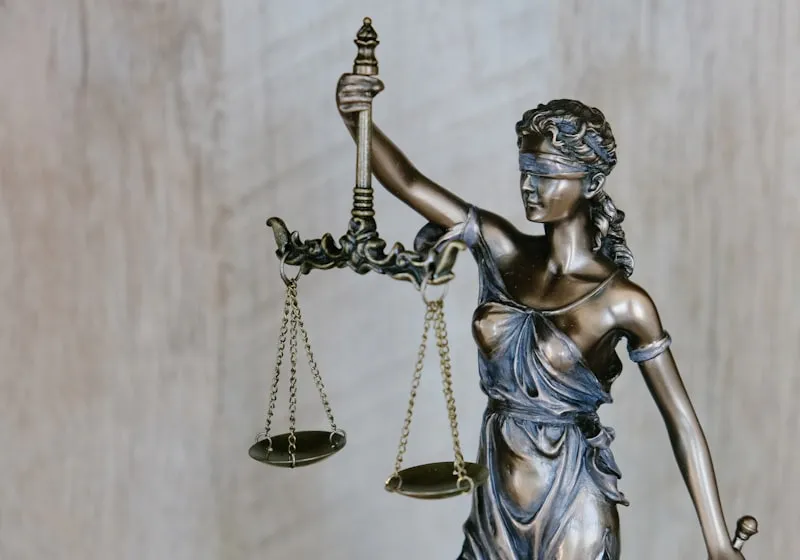 A statue of Lady Justice