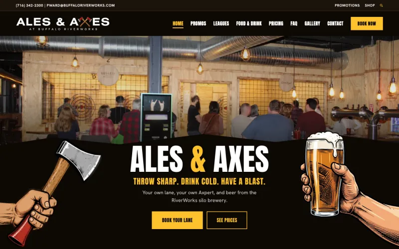 The Ales & Axes homepage